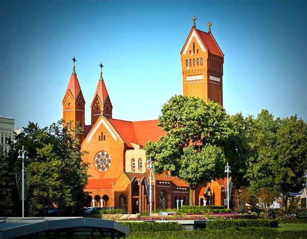 Church of Saints Simon and Helena. Belarussian, Azerbaijani, Turkish translations